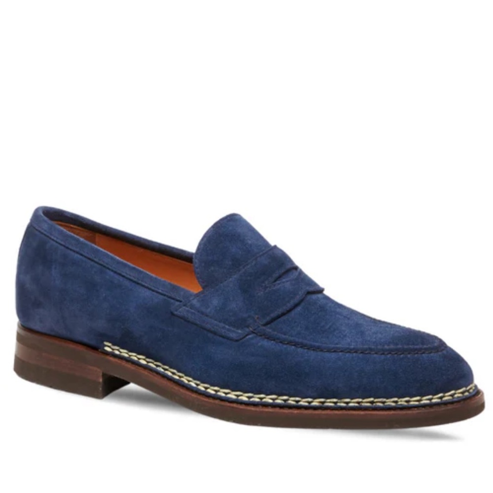Bontoni PRINCIPE SUEDE LOAFERS size 42.5